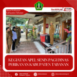 Kegiatan Apel Senin Pagi di Halaman Kantor Diskan